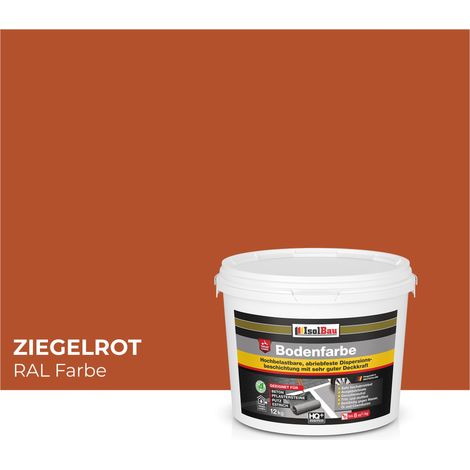 Pintura vial IsolBau para hormigón, color rojo ladrillo, 12 kg (1/5)