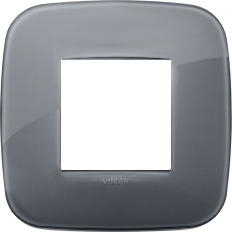 Placca Round 2M Reflex grigio fumè scatola rotonda Vimar Arkè 19672.61