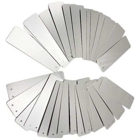 100 étiquettes en aluminium pour le jardinage - Rectangle, panneaux de signalisation pour l'extérieur, panneaux en métal, étiquettes pour les plantes de jardinage, panneaux de signalisation en alumini (1/5)