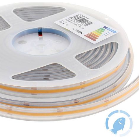 Bande LED COB monocolore, DC24V, 5m (512Led/m), 60W, IP67,
