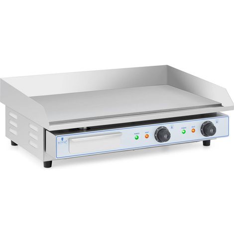 Royal Catering – Plancha électrique 2 x 2,200 W – Plaque 730 x 400 mm – Faible émission de fumée – Pour cuisines professionnelles (1/5)