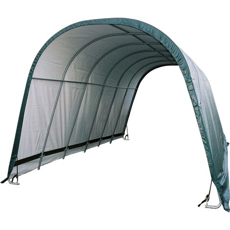 Tente de pâturage Run-In-Shed 730x400x300 cm – Bâche en polyéthylène 255 g/m² – Structure acier massif – Ancres anti-tempête incluses – Shelterlogic (1/5)