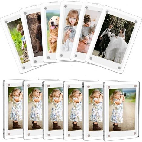 Magnetischer Bilderrahmen – Acryl – 12er-Set – beidseitig – 6 x 9 cm (1/5)