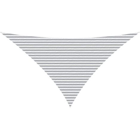 Voile d'ombrage gris clair et blanche, 7 x 5 x 5 mètres