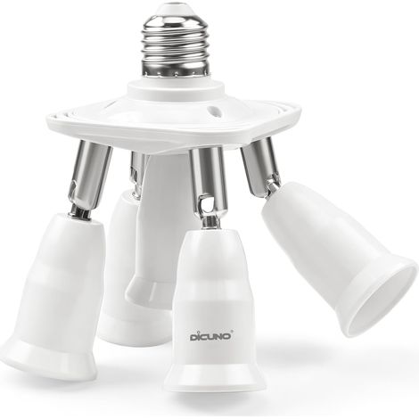 5 en 1 E27 Adaptateurs Douille Rond, Adaptateur Culot E27 (1/5)