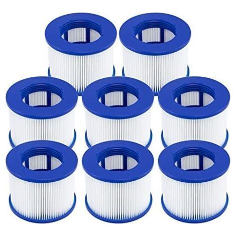 Filtre Spa a Visser, Cartouche filtrante pour Clever Spa,Filtre 75 x 100 mm,Cartouche filtrante pour Spa, 8pcs (1/5)