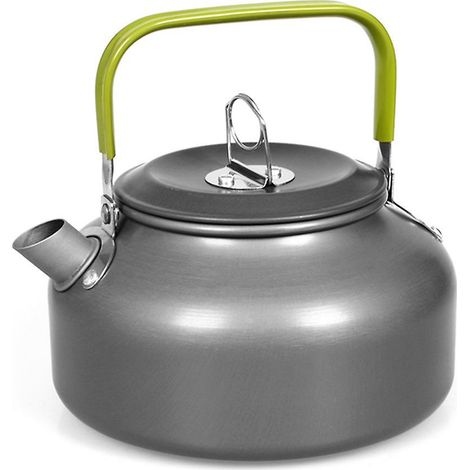 Tragbarer Wasserkocher aus Aluminiumlegierung (1,6 l) für Tee, Kaffee und Wasser – für drinnen und beim Camping – 0,8 l