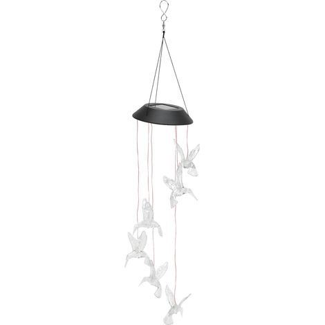 Bunte LED-Solarleuchte, IP45 wasserdicht, Solar-Windspielleuchte für Garten und Hof, transparent (1/5)