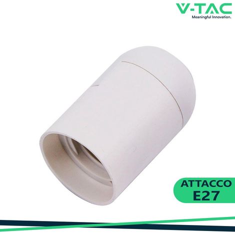 V-TAC PORTALAMPADA IN PLASTICA PER LAMPADINE ATTACCO E14 - SKU 8751