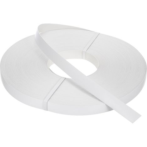 Bande de Chant 76 Mètre x 28mm, Bande Bordure Meuble Masquage Préencollé en PVC, Placage Contreplaqué Flexible avec Adhésif Thermofusible pour Bords Meuble Étagère Panneaux, Blanc (1/5)