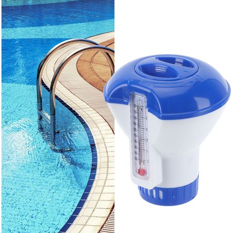 Distributeur Flottant de Chlore avec Thermomètre pour Piscine 13 cm (1/5)