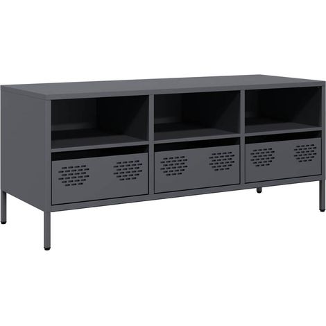 Maison Exclusive - TV-Schrank Anthrazit 101,5x39x43,5 cm Kaltgewa