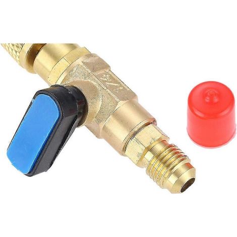 Vanne à boisseau sphérique compacte inclinée 1/4 pouce Sae, réfrigérant de climatisation R410a R134a Vanne d'arrêt, 3pcs R4 (1/3)