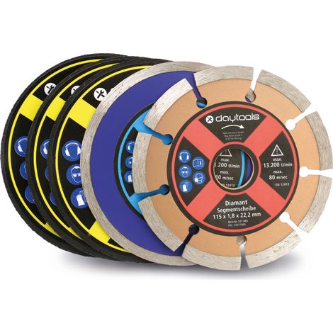 Ensemble de disques de coupe DAYTOOLS, 115 mm, 5 pièces (1/4)