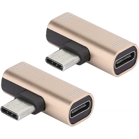 Adaptateur USB-C Double 2-en-1 pour Casque et Charge Doré (1/5)
