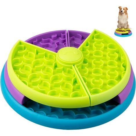 Gamelle Anti Glouton Grande Taille 3 D Anti Glouton Moyen Antidérapant Chien Anti Prévenir L’obésité et Les Ballonnements pour Chiens Moyens/Grands (1/5)