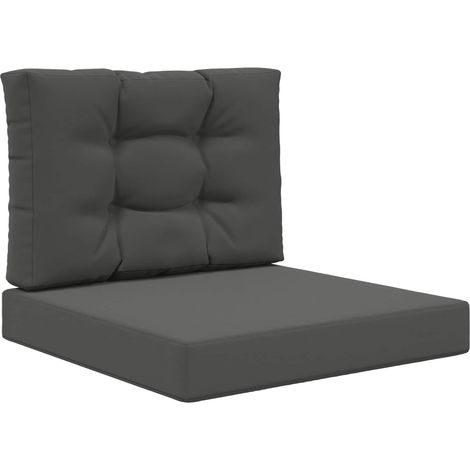 Outdoor Sofa Cushion 2 pcs Anthracite Polyester vidaXL