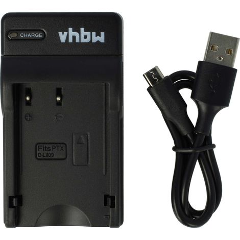 vhbw USB-C Ladegerät kompatibel mit Pentax K-30, K-50, K-S1, K-P, K-500, K-S2, K-R, K-2, K-70 Kamera - Ladeschale + USB-C Kabel Ladeanzeige (1/5)