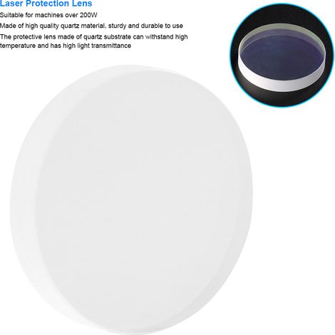 Lentille de Protection Laser Quartz pour Soudage et Découpe (37x7 mm) (1/5)