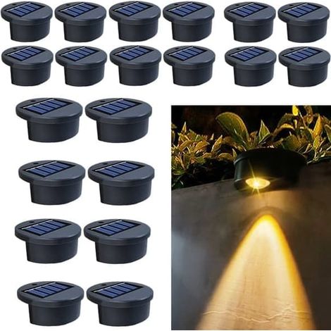 Lot de 4/8/12/16/20 lampes solaires d'extérieur – Lampes LED étanches compatibles avec les escaliers et les abords de piscine (1/5)