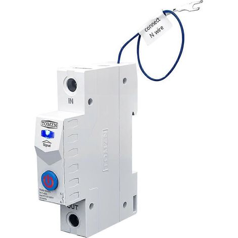 TOMZN TOB9-63WIFI 1P Tuya 1-63A Interrupteur intelligent WIFI Compteur d'énergie Disjoncteur Relais de protection contre les surtensions et les surintensités Contrôle de température (1/5)