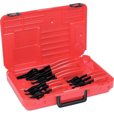 SET 12 PINZE PER ANELLI ELASTICI INTERNI ESTERNI REVERSIBILE 45° A 90° 07209 (1/3)