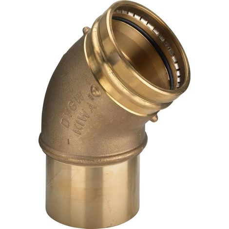 Viega Codo XL Sanpress Profipress 45 grados, d 88,9mm Bronce rojo Modelo 2226.1XL, 353698