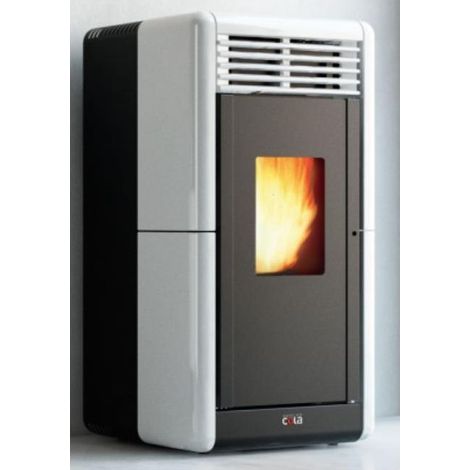 Cola LA2LFR0Y Calla Stufa a pellet canalizzata 18 Kg per stanze fino a 258 m³ Classe A+ (57x53.5x107.5 cm) colore Nero (1/2)