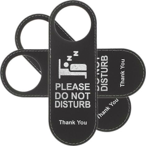 Lot de 3 panneaux de porte en cuir pour hôtel - Panneaux « Ne pas déranger » - Panneaux pour salle de maquillage (1/4)