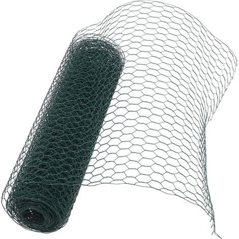 Grillage Hexagonal pour Poulailler, Fil de Fer Vert, Clôture Rouleau de Jardin, Usage pour Chiens et Oiseaux Âgés, Adapté aux Bacs Surélevés (1/5)