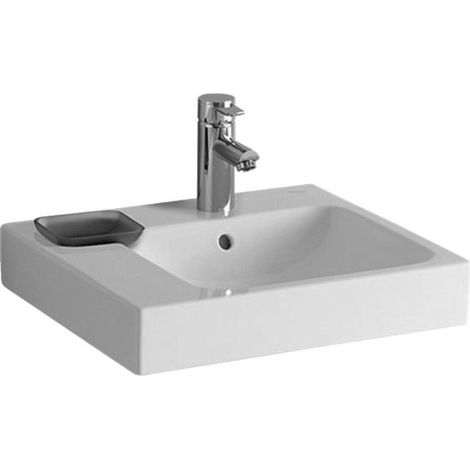 Lavabo iCon 500x485mm avec trou pour robinet avec bol décoratif L blanc KT
