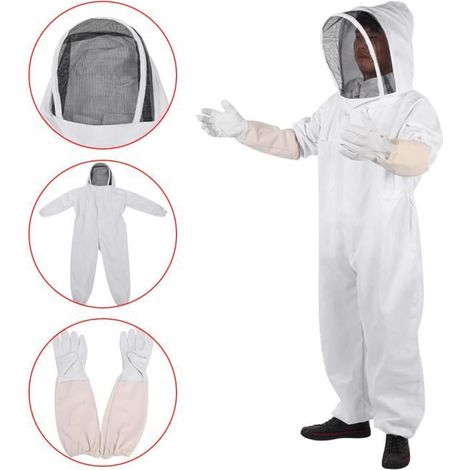 Combinaison de protection - Gants Apiculteur - XL - Coton - Respirant - Confortable (1/4)