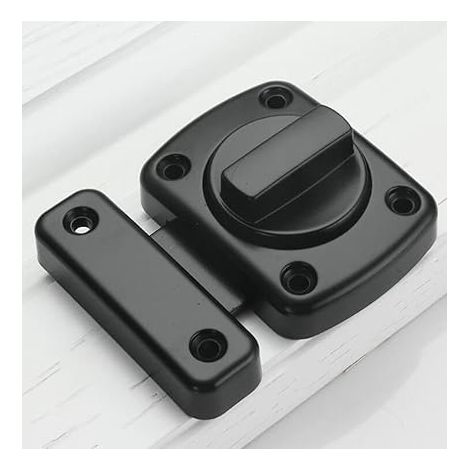 (Noir) Verrou de porte coulissante, loquet de porte de grange, boucle auto-agrippante, verrou de porte de clôture en bois, loquet de porte noir, verrou de fenêtre, verrou de porte interne