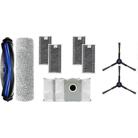 10 Stück für Ecovacs X8 Pro Omni Saugroboter: Walzen-Seitenbürste, HEPA-Filter, Wischpad, Staubbeutel, Ultra Dur Edition 0718 (1/4)