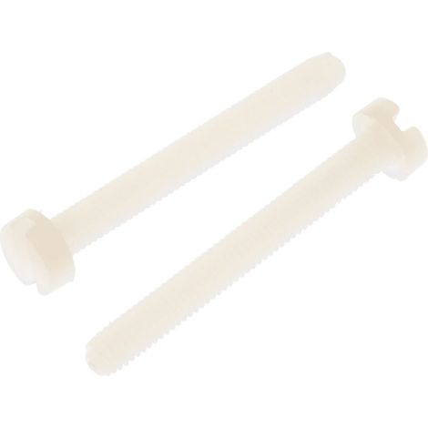 Vis à métaux RS PRO M3 à tête Cylindrique fendue en Nylon, 25mm ( Prix pour Sachet de 100 )