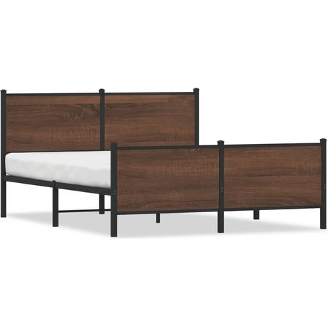 Maison Exclusive - Cadre de lit en métal sans matelas chêne marron 160x200 cm
