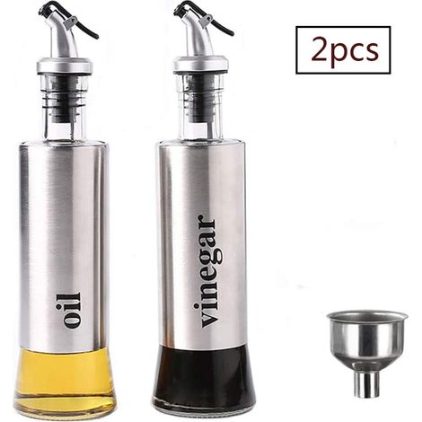 Set Distributeur Huile & Vinaigre 2 Pièces lot de 2 hermétique (1/4)
