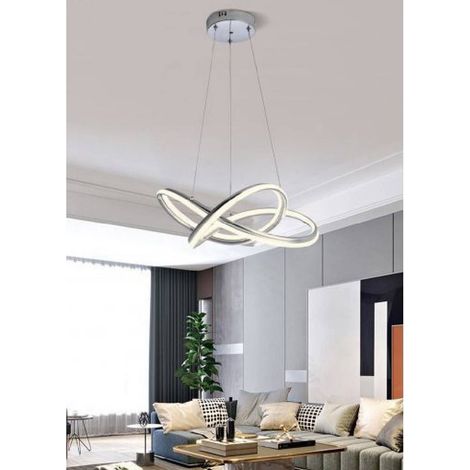 TrAdE Shop Traesio - Lampadario Led Moderno Intrecciato Sospensione 60 W Luce 4000k 6500k 3000k A50 - -Bianco Naturale -