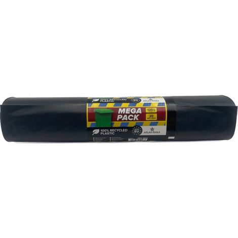 Bolsas de basura Atlas Tools universales, resistentes, grandes, 70x120cm, 120L, 20 unidades (1/5)
