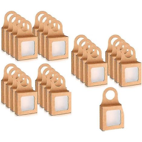 Boîte à bouteille de vin avec fenêtre, pliable et suspendue, étiquettes décoratives pour bouteilles de vin. (1/5)