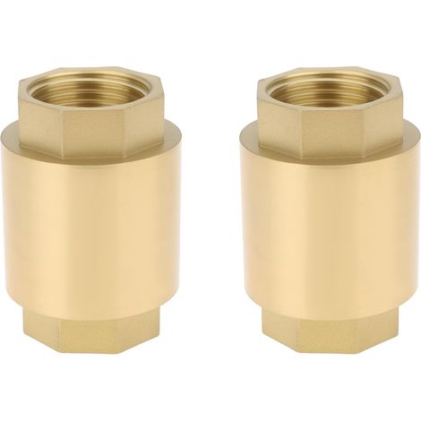 Lot de 2 Clapets Anti-retour Femelles en Laiton 1/2 BSP pour Air Et Eau (1/5)