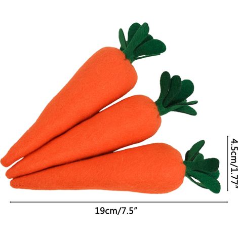 Décorations de Pâques en forme de carottes artificielles à suspendre au mur, à une fenêtre ou à une porte. (1/5)