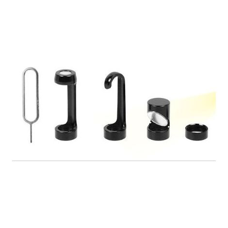 5 accessoires de portail, crochet + aimant + miroir latéral 45° + capuchon + goupille de réinitialisation, pour caméras endoscopiques (1/5)