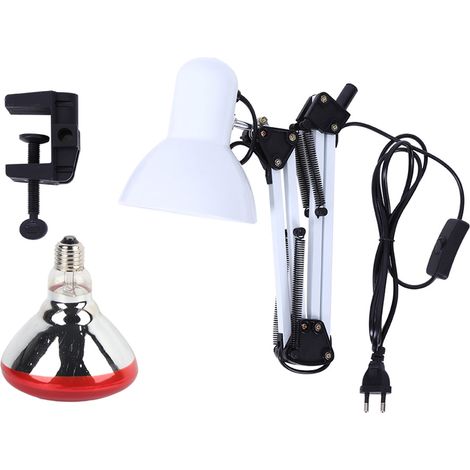 Lampe thérapeutique infrarouge électrique de bureau 220V, pour soulagement des douleurs musculaires corporelles, traitement par chaleur lumineuse, appareil de soin avec prise UE. (1/5)
