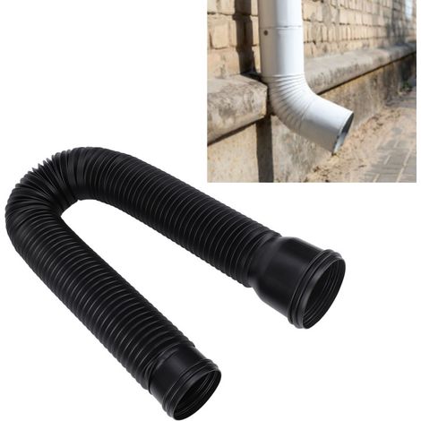Rallonge de descente de gouttière flexible extensible en PE pour évacuation des eaux pluviales, ronde et marron, pour villa extérieure. (1/5)
