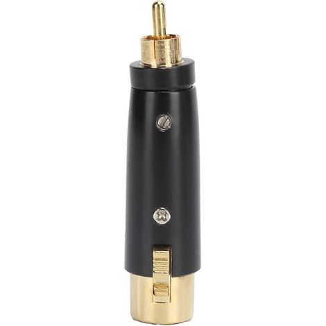 Adaptateur RCA mâle vers XLR femelle plaqué or LZ1171G, adapté aux consoles de mixage et aux microphones. (1/5)