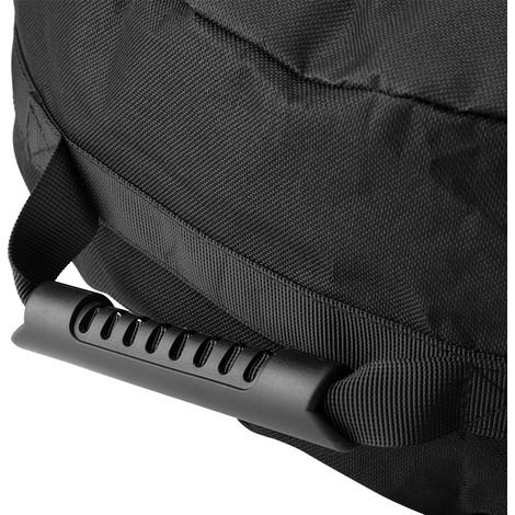 Sandsack für Sonnenschirme, faltbarer Bodensack aus dickem, schwarzem Stoff, 46 x 15 cm, 1 Stück (1/5)