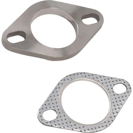 Kit de Connexion de Bride D'échappement Universel, 2 Boulons 2 Pouces Bride de Tuyau D'échappement Turbo et Joint pour Collecteurs Catback de Tuyau D'échappement (1/5)