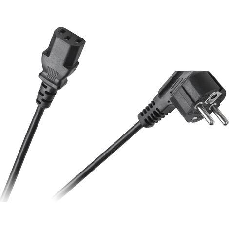 Cavo di alimentazione per alimentatore computer, 1,5 m, 220 V, 3 pin, nero.