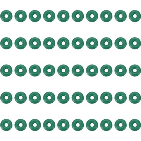 Joint Torique en Caoutchouc Fluoré 1x4x1.5mm(ID x OD x Largeur), 50PCS Joint d'Étanchéité Bocaux Remplacement pour Réparation Plomberie Valves Tuyaux Robinet Voiture Gaz, Vert (1/5)